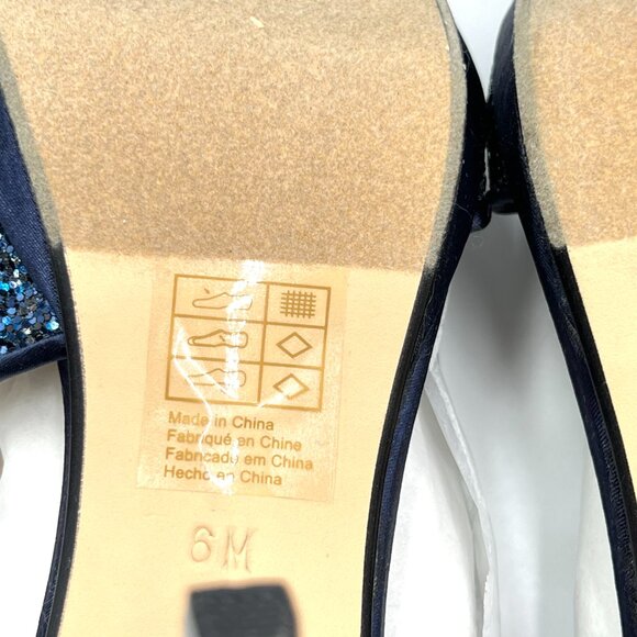 Touch Ups‎ Womens Size 6 Reagan Navy Blue Dress Sandals Heels Shoes 4125M - Picture 9 of 13